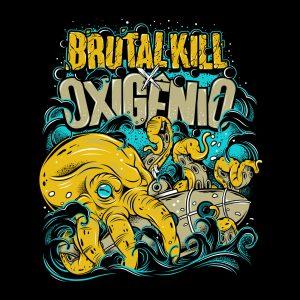 BrutalKill Oxigênio. Polvo amarelo com cara de mau.